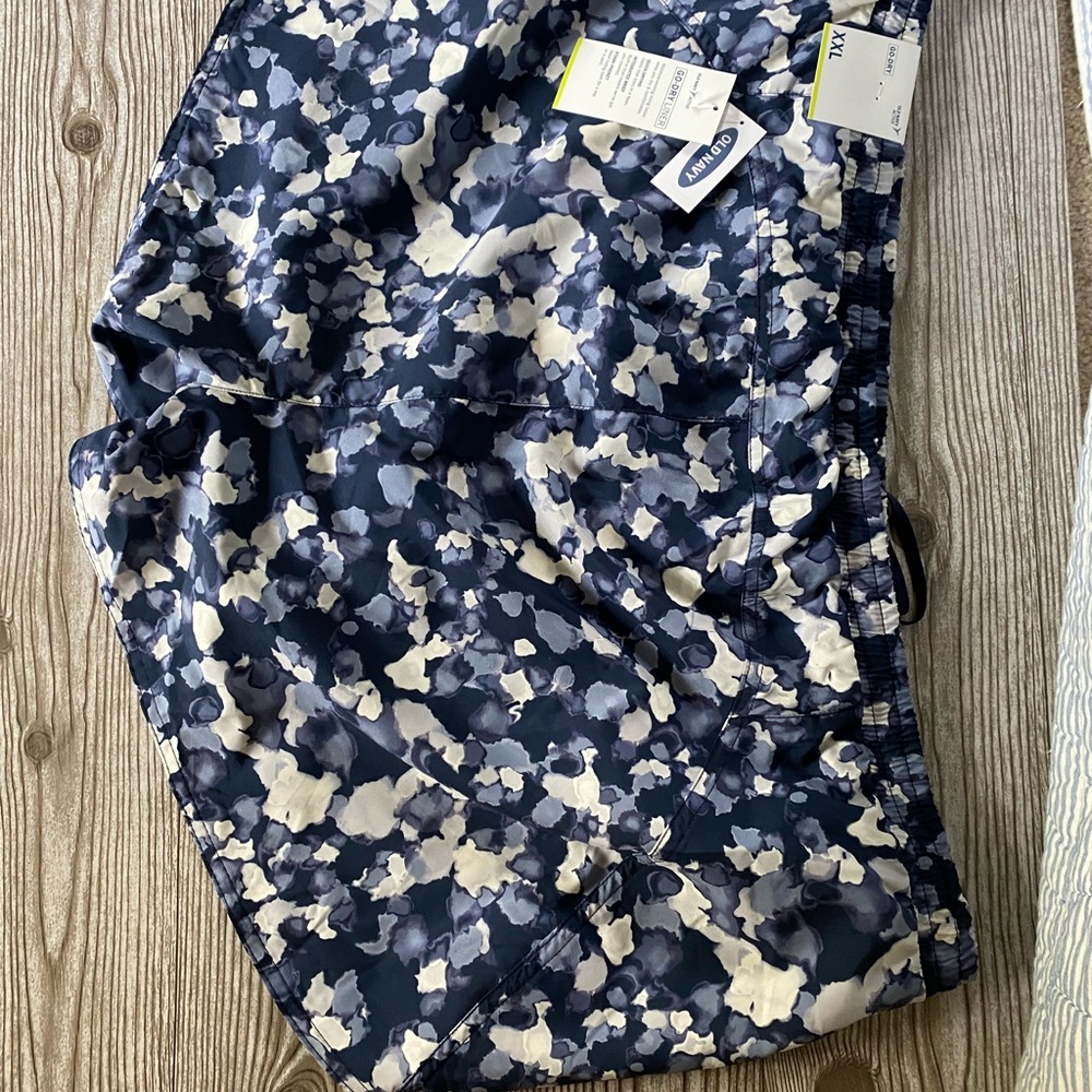 NWT Old Navy Go-Dry Women's Blue Drawstring Active Fitness Short Size XXL